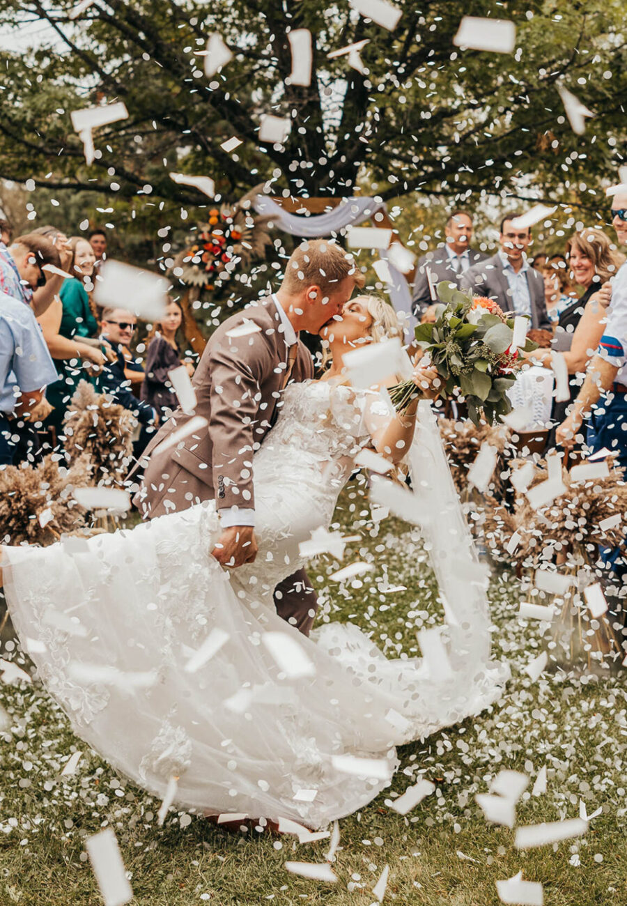 Wedding Confetti Kiss Peterborough Ontario